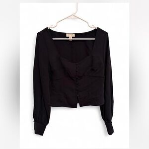 Open Edit Matte Satin Corset Top